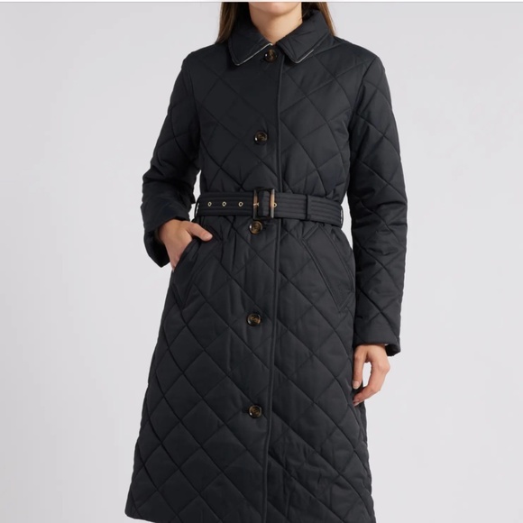 NWT BARBOUR Cordelia Quilted Longline Belted jacket - Picture 1 of 5